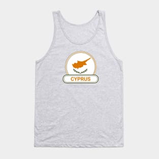 Cyprus Country Badge - Cyprus Flag Tank Top